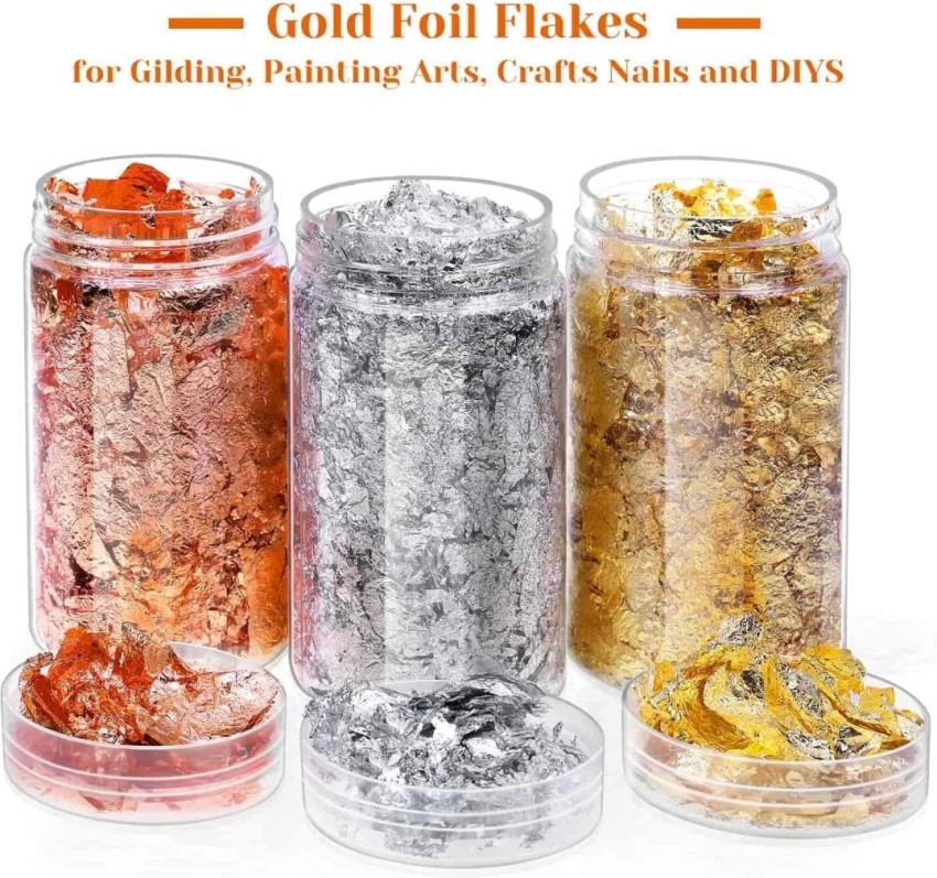 Nail Art Gold Foil 10g Nail Gold Flakes For Women Girl