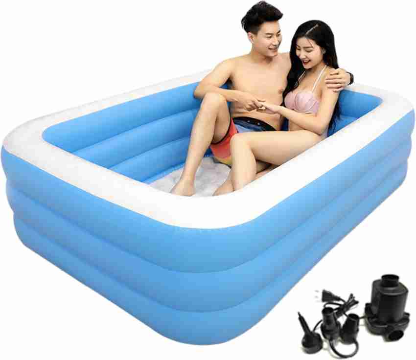Cho Cho Inflatable Swimming Pool for Kids & Adults with Electric Pump(A196)  Price in India - Buy Cho Cho Inflatable Swimming Pool for Kids & Adults  with Electric Pump(A196) online at