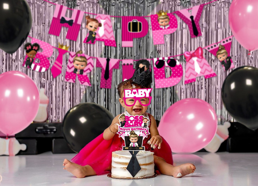 ZYOZI Baby Girl s Boss Theme Party Supplies for Girls Baby