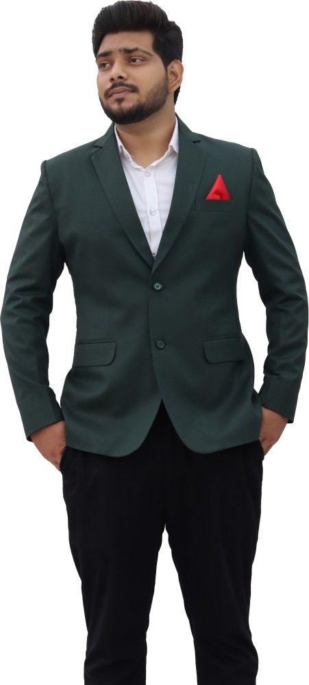 Green coat pant on sale with black shirt