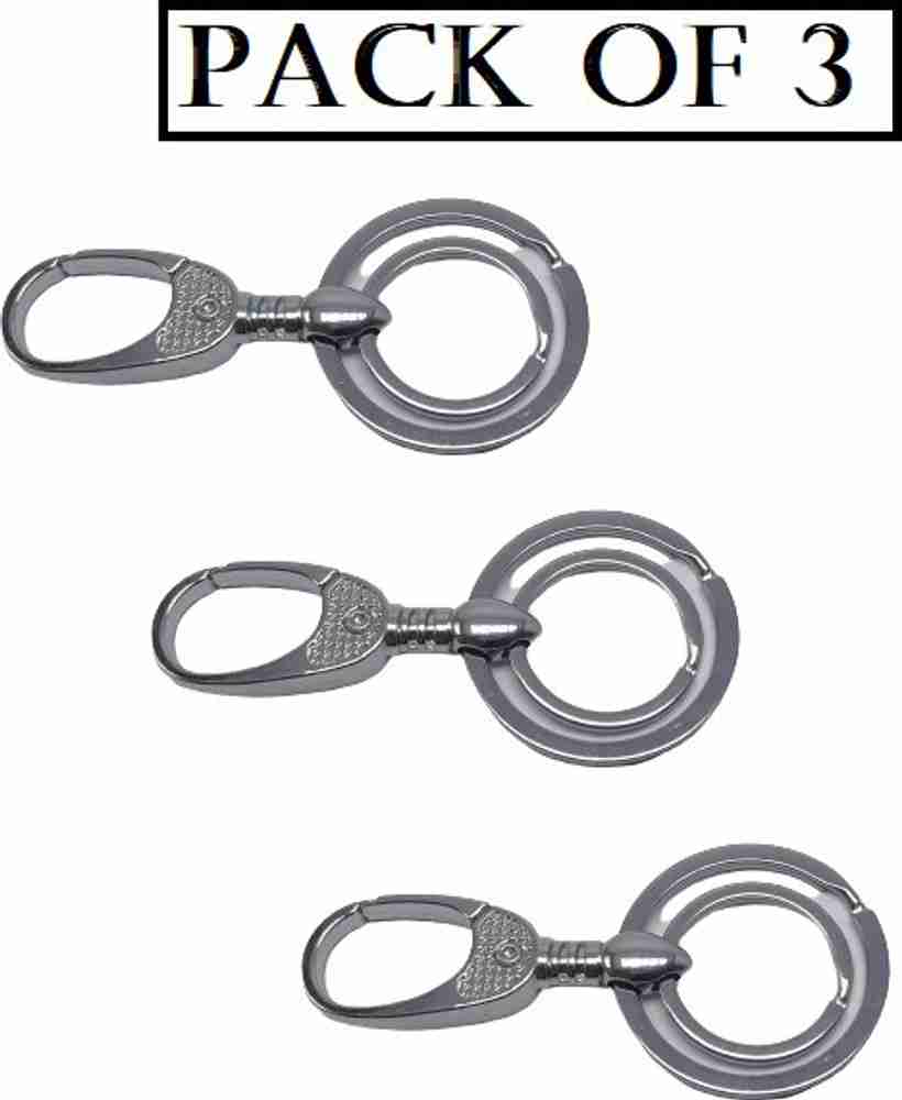 Arik Imported Metal D Ring Clip Hook Keychain Spring lock for