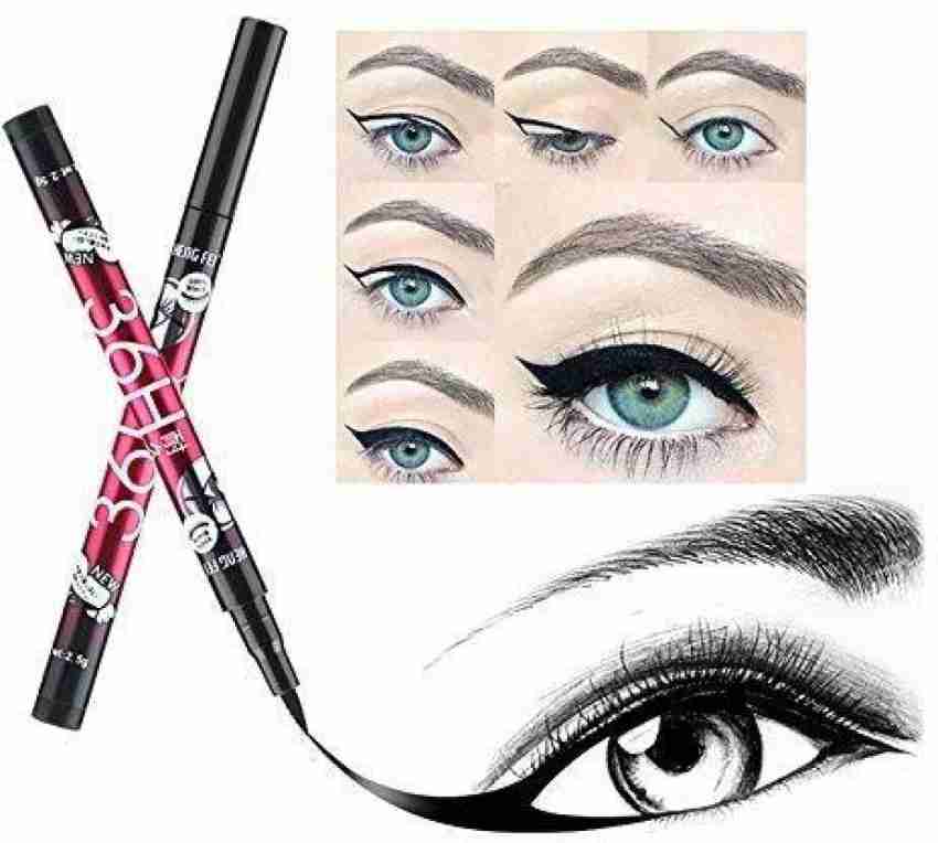 2pcs 36H Black Eyeliner Pencil Long Lasting Waterproof Liquid Eyeliner Pen  Natural Eye Liner Makeup