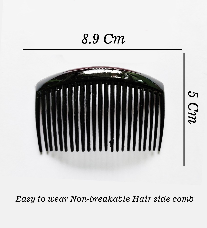 5 Pieces Hair Combs for Women Accessories Metal Bridal Hair Comb 20 Teeth  Wedding Veil Comb Decorative for Women Girls Fine Hair(Black)