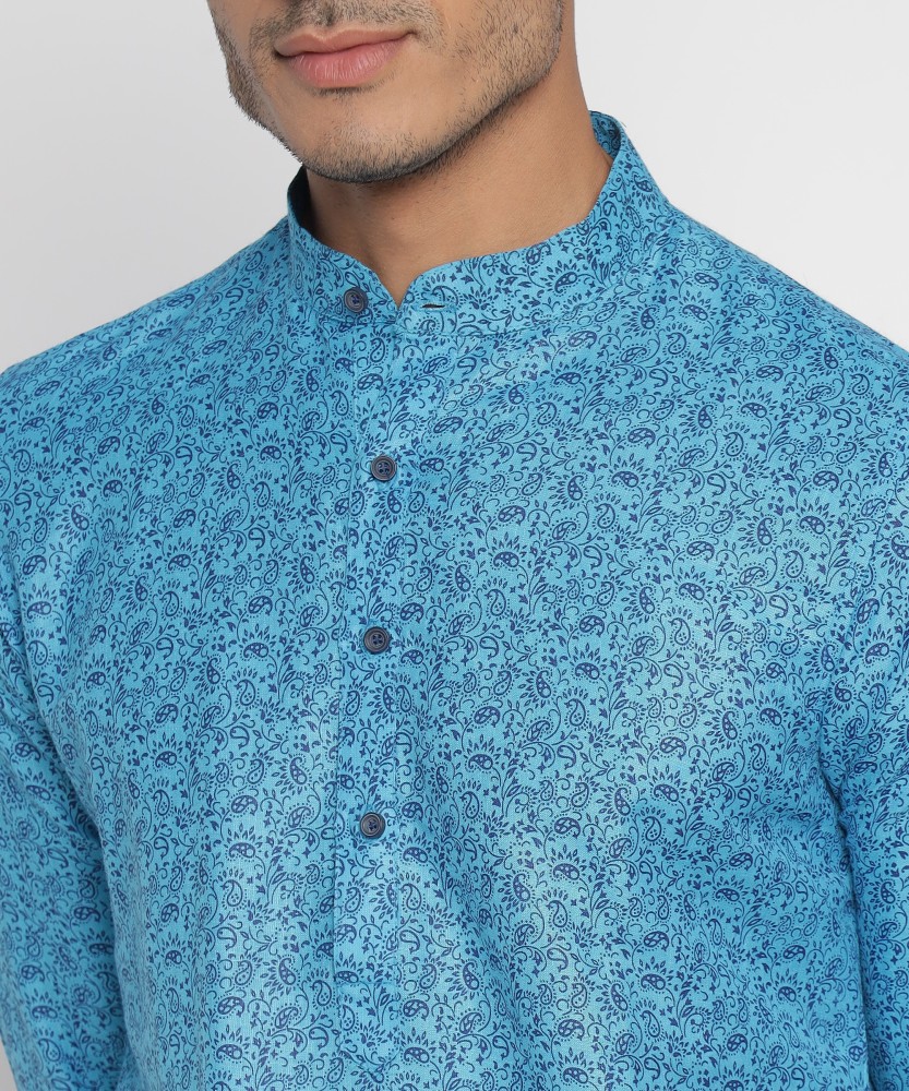 MANU Men Printed Straight Kurta - Buy MANU Men Printed Straight