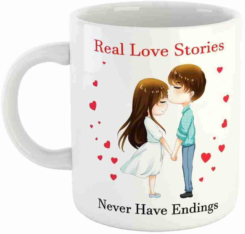 Furnish Fantasy Real Love Stories Ceramic Coffee - Best Gift for