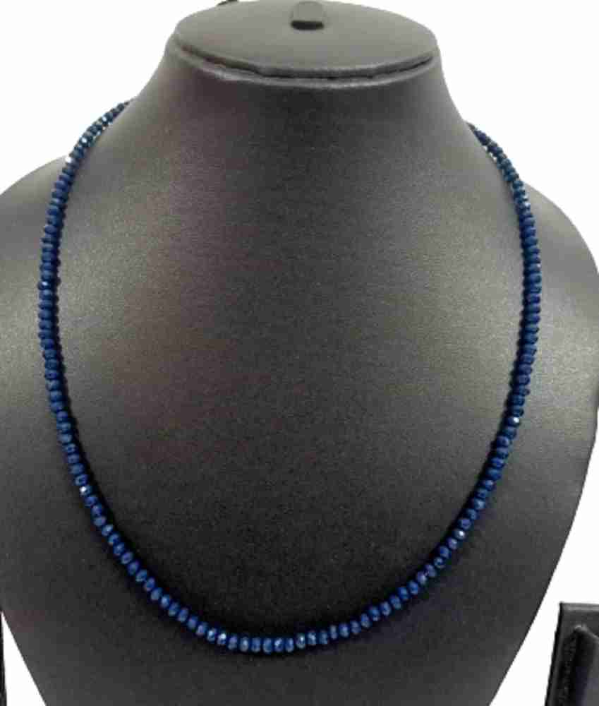 Navy blue crystal necklace discount