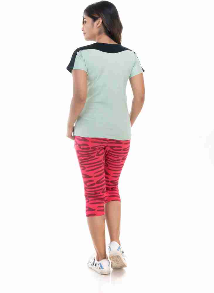 STYLE CLUB Women Printed Pink, Dark Blue Top & Capri Set Price in India -  Buy STYLE CLUB Women Printed Pink, Dark Blue Top & Capri Set at   Top & Capri