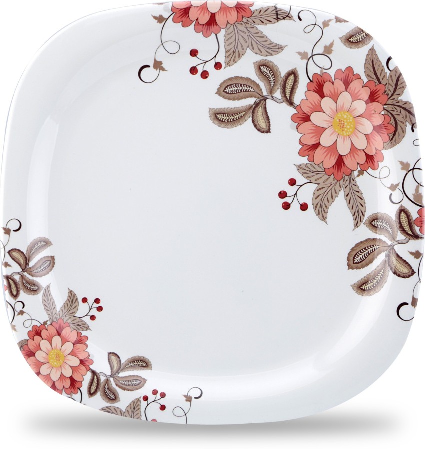 Square melamine dinner outlet plates