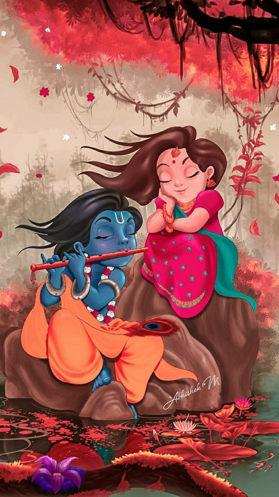 Radha krishna on sale whatsapp dp