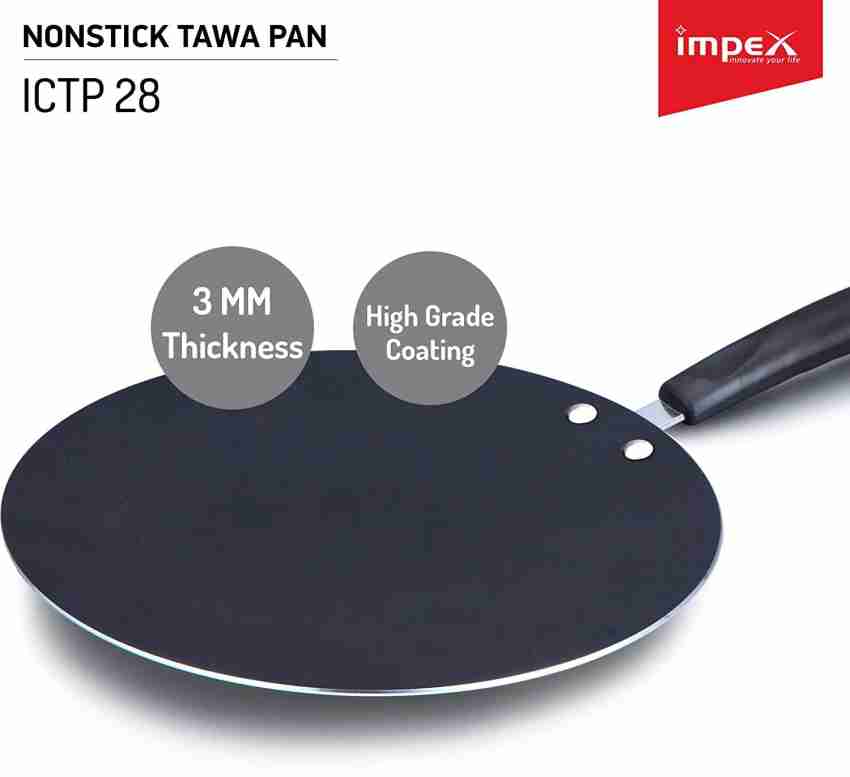 Impex ITP-2820 Induction Base Nonstick Aluminium Tawa Pan (28