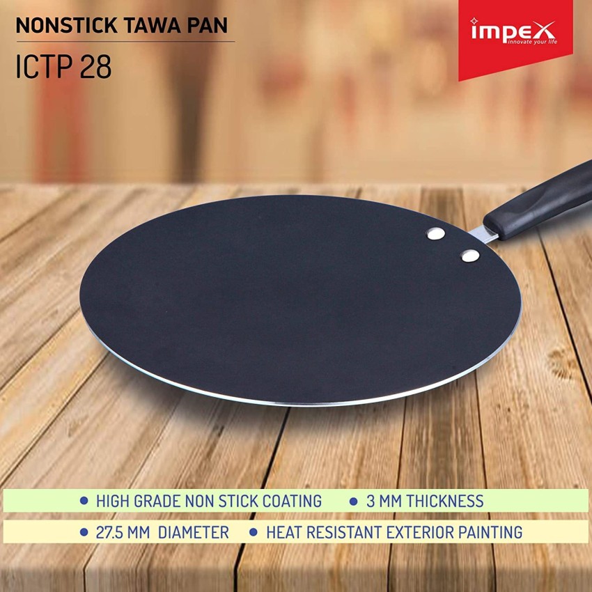 Impex ITP-2820 Induction Base Nonstick Aluminium Tawa Pan (28