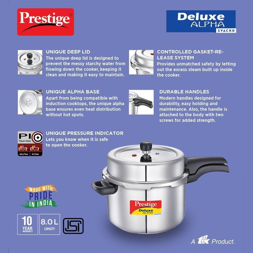 Pressure cooker best sale 8 litre