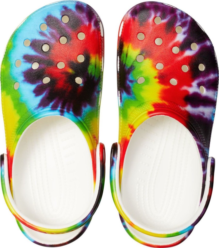 Cheap tie deals dye crocs