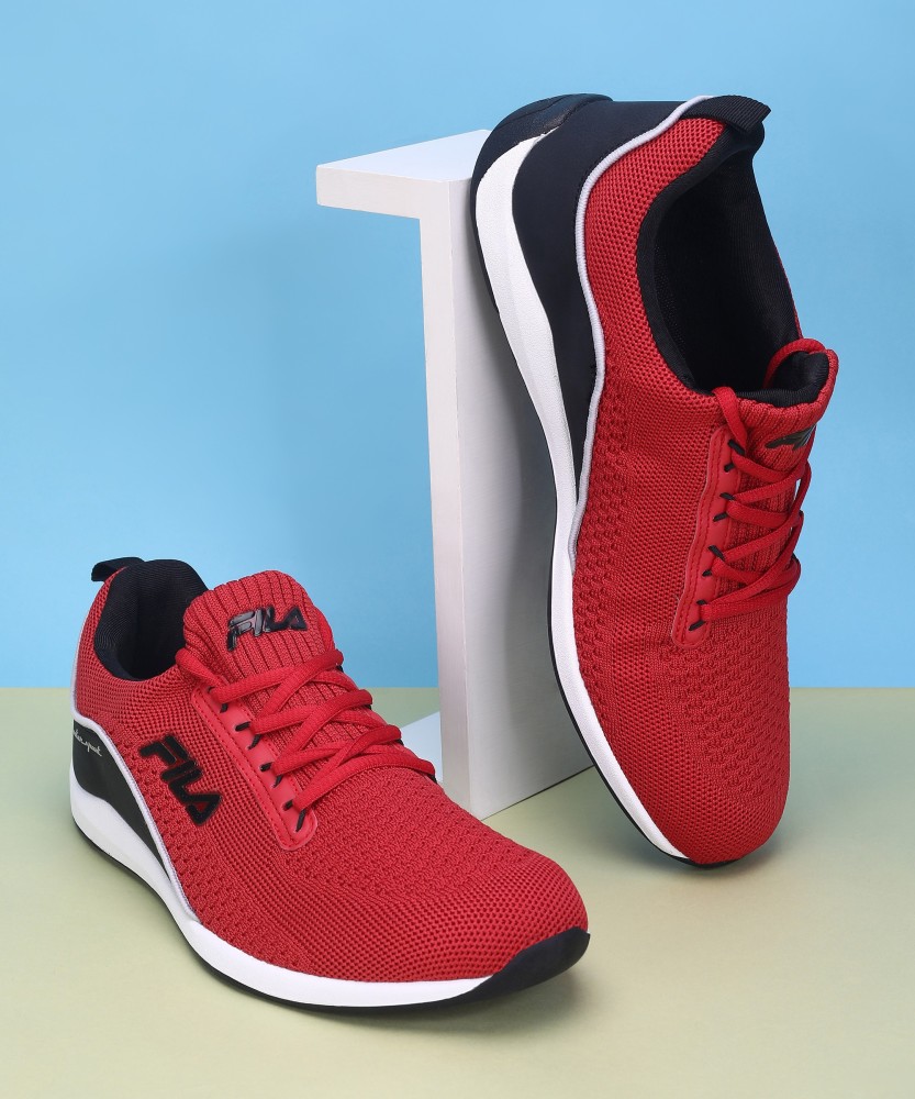 Mens red cheap fila shoes