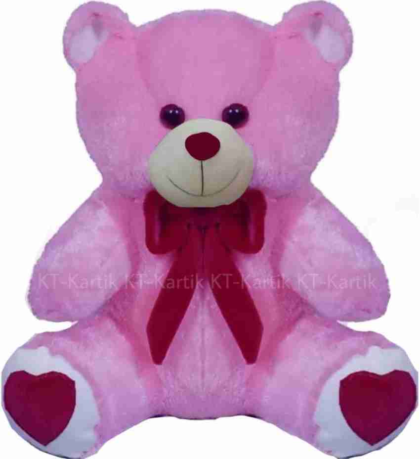 KT-kartik Soft cute Teddy Bear Pink Teddy Bear Pink Ribbon soft toy - 30 cm  - Soft cute Teddy Bear Pink Teddy Bear Pink Ribbon soft toy . Buy Teddy Bear,  Ribbon