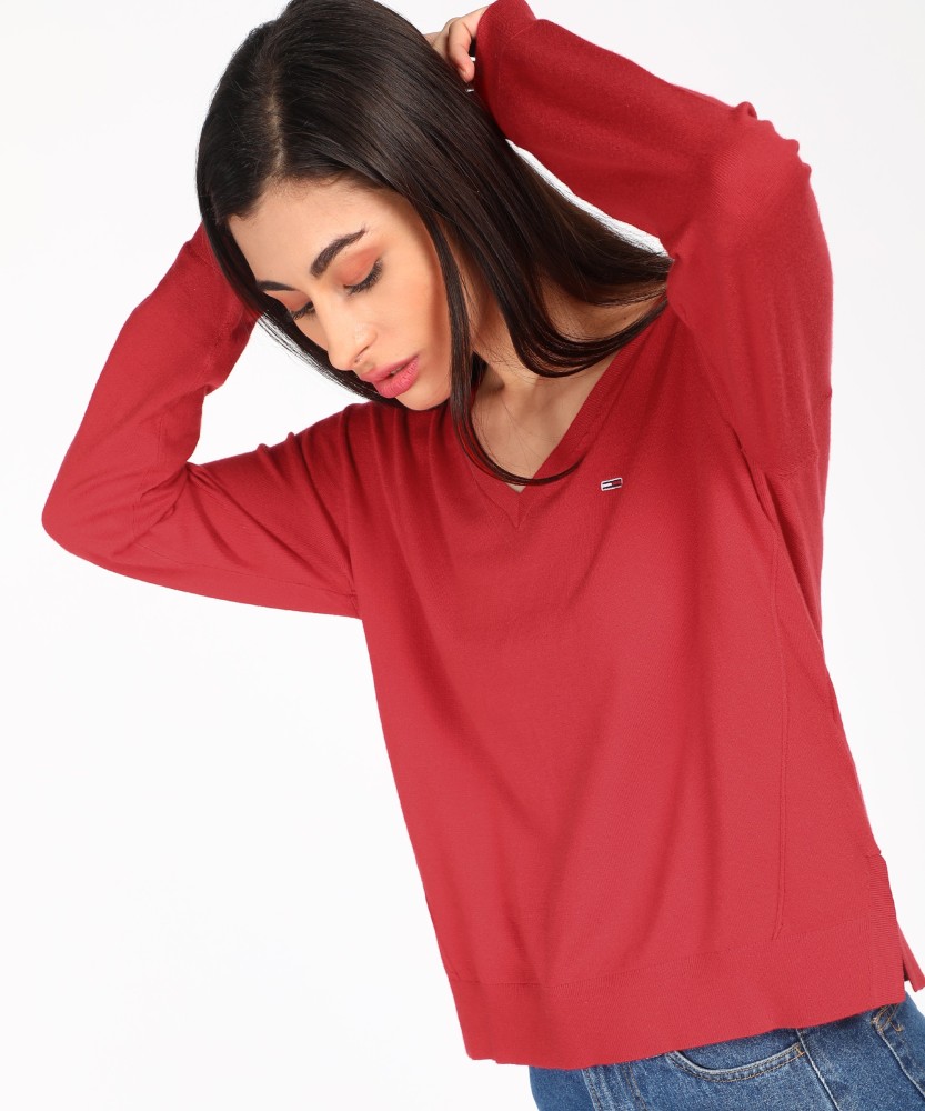 Tommy jeans 2024 red jumper