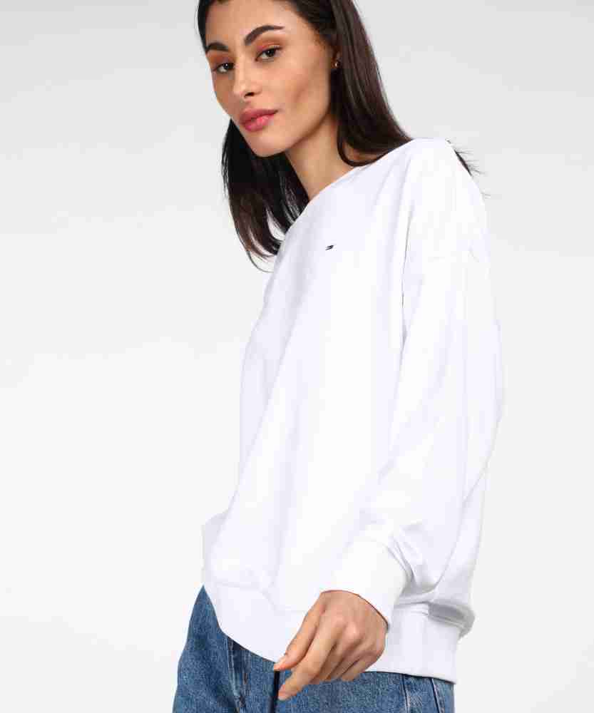 TOMMY HILFIGER Full Sleeve Solid Women Sweatshirt - Buy TOMMY HILFIGER Full  Sleeve Solid Women Sweatshirt Online at Best Prices in India