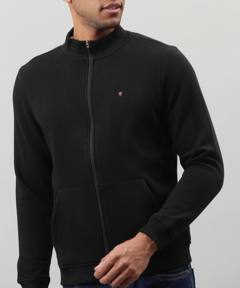 Louis Philippe Sport Men Grey & Black Printed Sweatshirt