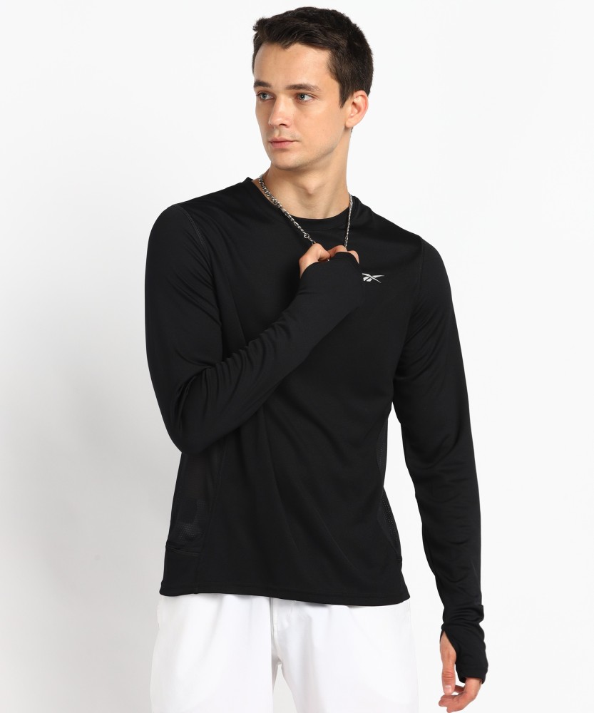 Reebok Men's Performance Thermal Shirt - Athletic Base Layer Long Sleeve  Shirt (S-XL), Size Small, Black at  Men's Clothing store