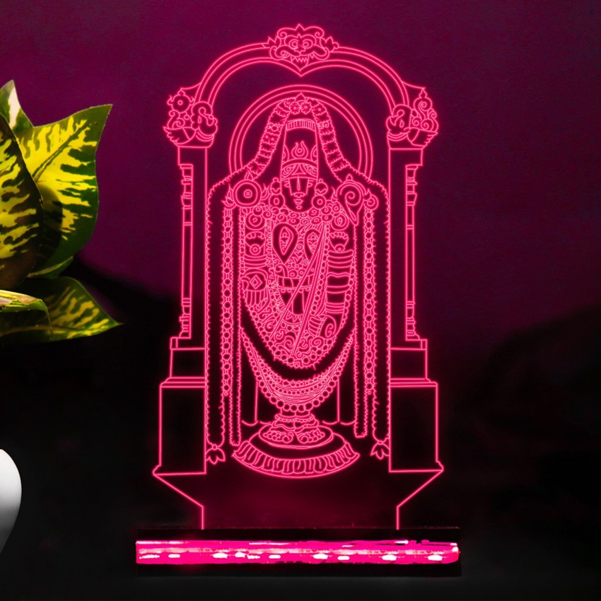 HIMOCEAN Tirupati Balaji 3D Illusion LED Lamp with Color Change