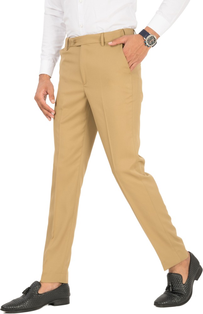 FRANKO ROGER FLEXI WAIST Slim Fit Men Brown Trousers  Buy FRANKO ROGER FLEXI  WAIST Slim Fit Men Brown Trousers Online at Best Prices in India   Flipkartcom