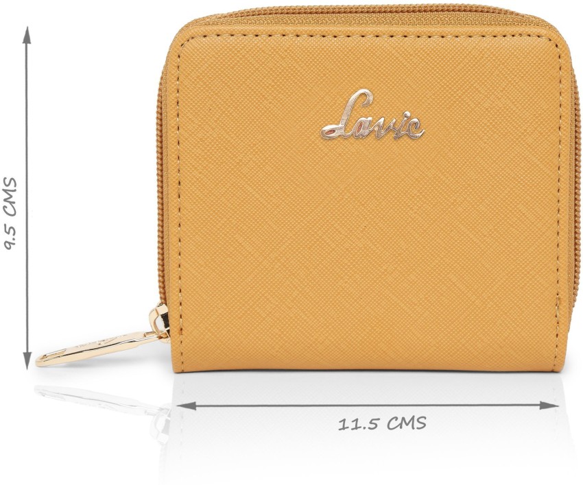 LAVIE Women Casual Yellow Artificial Leather Wallet Ocher Price