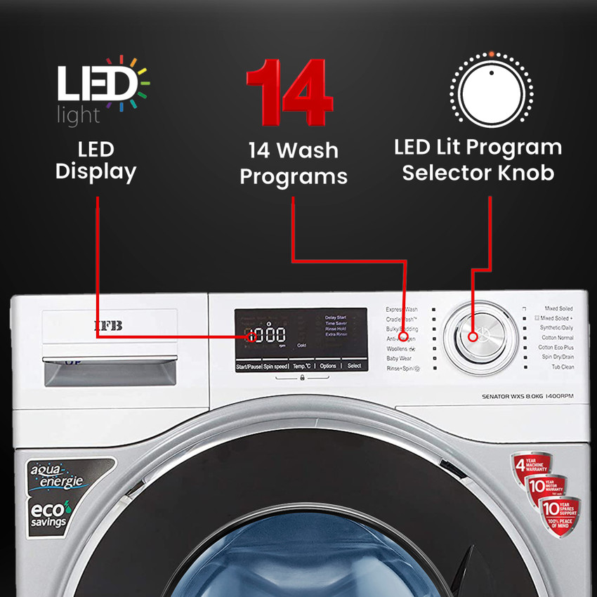 Ifb washing machine senator best sale wxs 8 kg flipkart