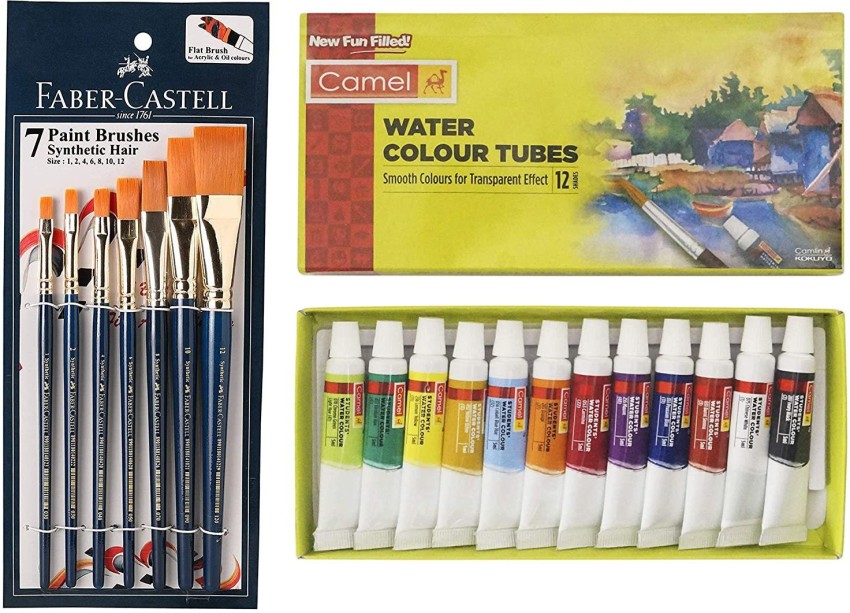 8 Watercolor Paint Trays with Brush - Set of 12