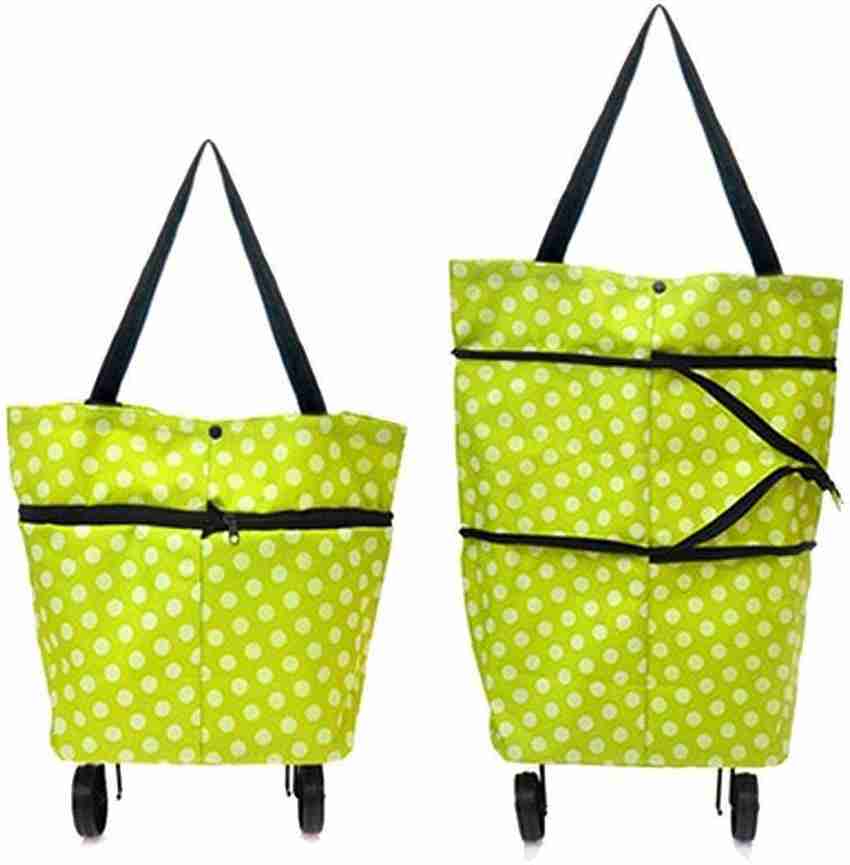 Amaxone Foldable Shopping Trolley Bag with Wheels for Vegetables Fruits Grocery Multi Price in India Flipkart