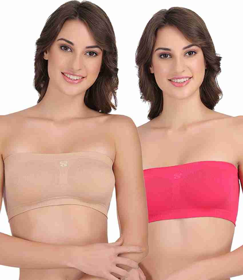 Buy Groversons Paris Beauty Non Wired Seamless Tube Bra Combo Pack of 2  Online In India At Discounted Prices