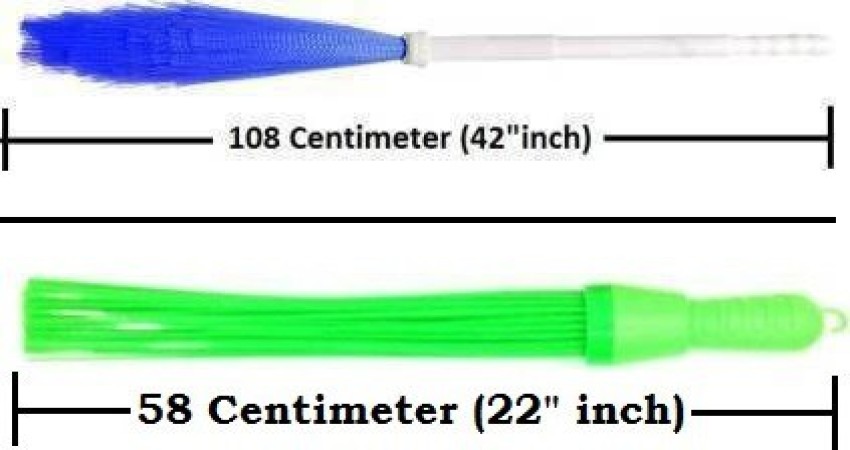 JEEBU Adjustable Plastic Multi Colored Broom ,Foldable Plastic