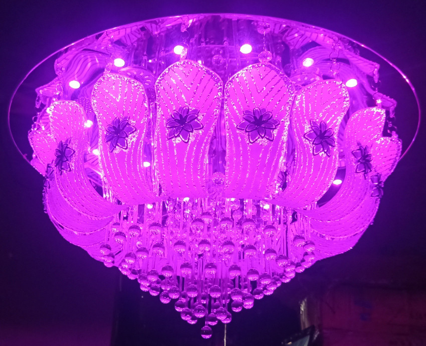FREDI GROUP color changing with music system central part moving by remote Chandelier Ceiling Lamp