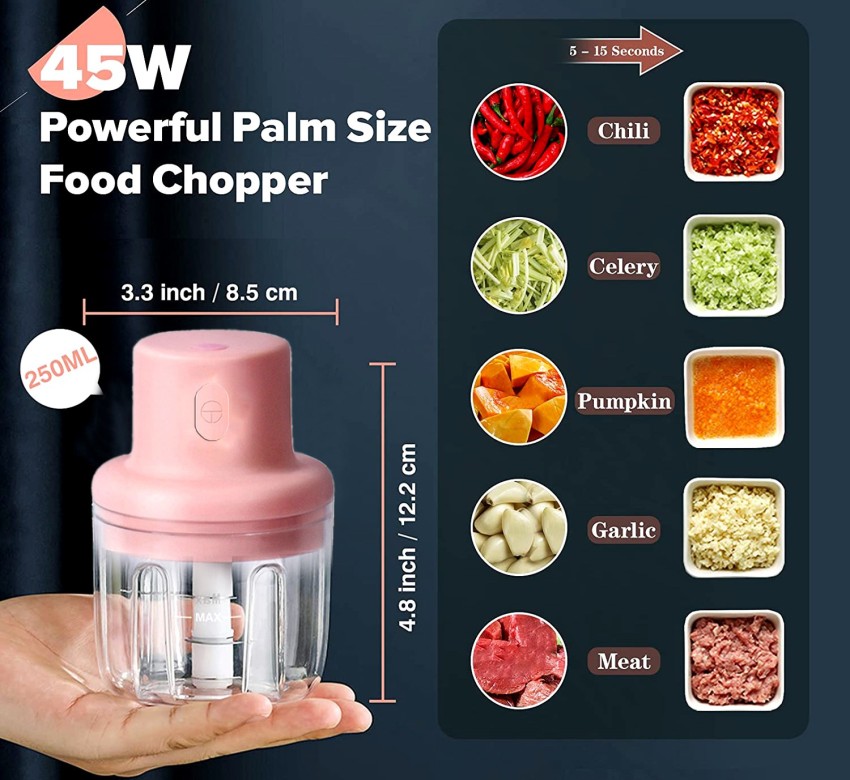 100/250mL USB Rechargeable Electric Garlic Chopper - Strong