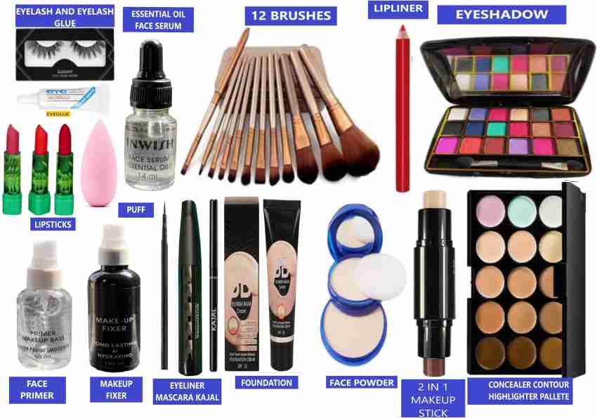 Professional Waterproof Makeup KIt Set With All Products For All Types Of  Skin For Girls & Women (Quantity ( 12)