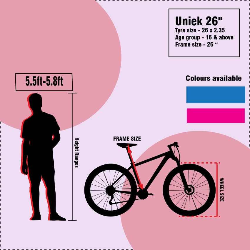 Bike frame size discount chart 26 inches