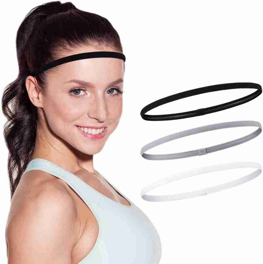 Elastic Thin Sports Headbands - Athletic Non Slip Skinny Headbands for Women  Men Boys Girls Kids- 7-Pack Silicone Grip Hairband Mini Sweat Band, Great  for Workouts 