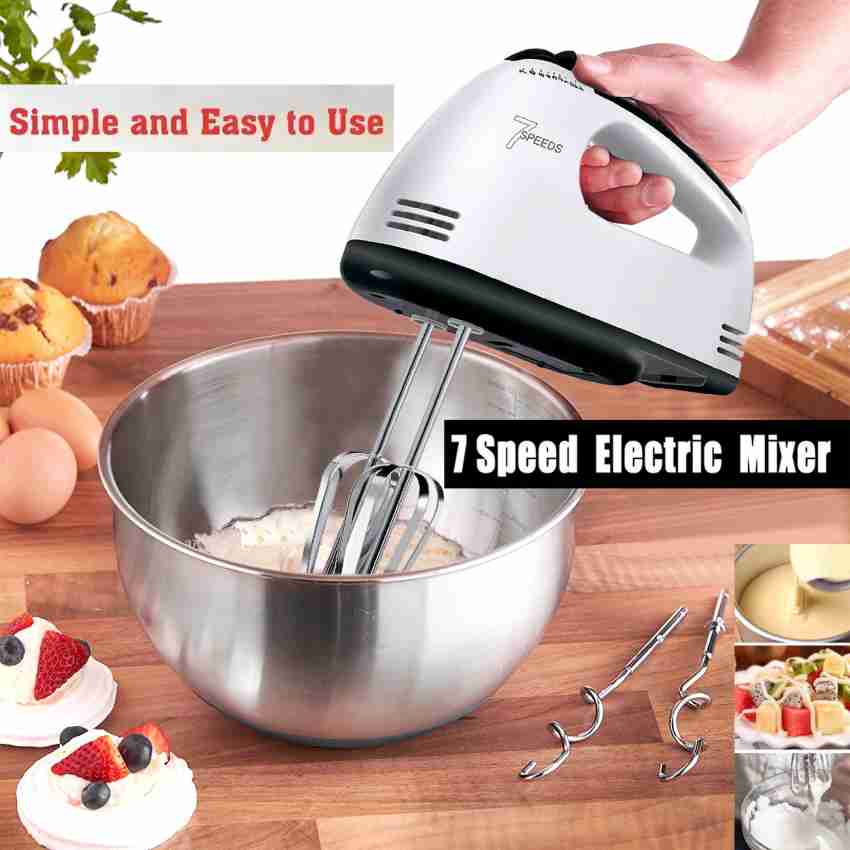 Electric Handheld Whisk 7 Speed Hand Mixer Kitchen Egg Beater