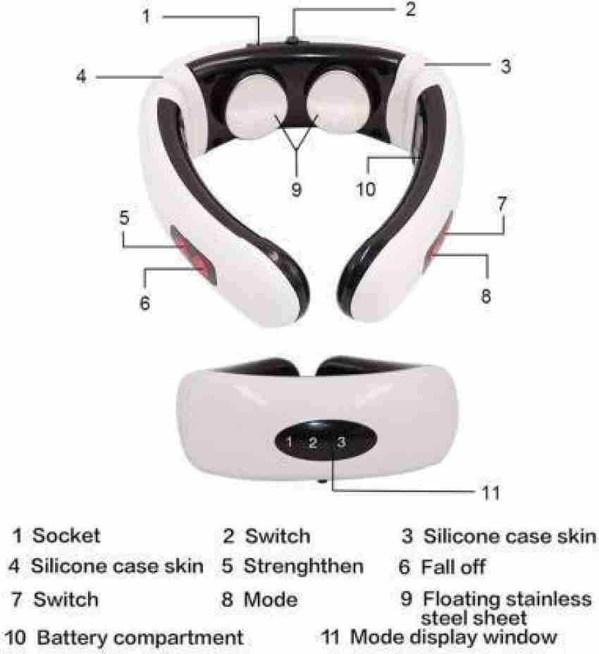 Deep Tissue Neck Massager, Tens Pulse Neck Massager, Tens Pulse Neck Back  Massager, Neck Massager, Electric Pulse Back and Neck Massager, Far  Infrared Heating Pain Relief Tool for Home, Office, Car 
