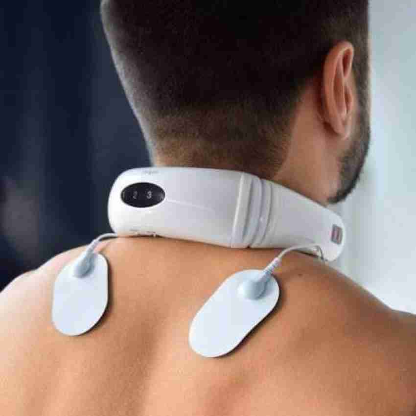 My Machine KL-5830 Electric Neck Massager for Deep Tissue Pain Relief   Cervical Vertebra Massager Impulse Treatment Device for Acupoint Magnetic  Therapy with 2 Electrode Pads Electric Neck Massager KL-5830 Massager 