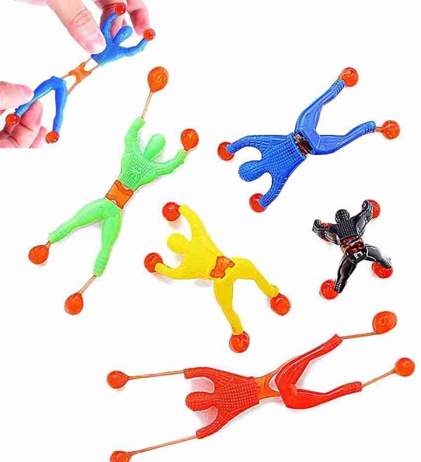 Handmade Heavenly sticky wall climbing spider-man toy (Multi color