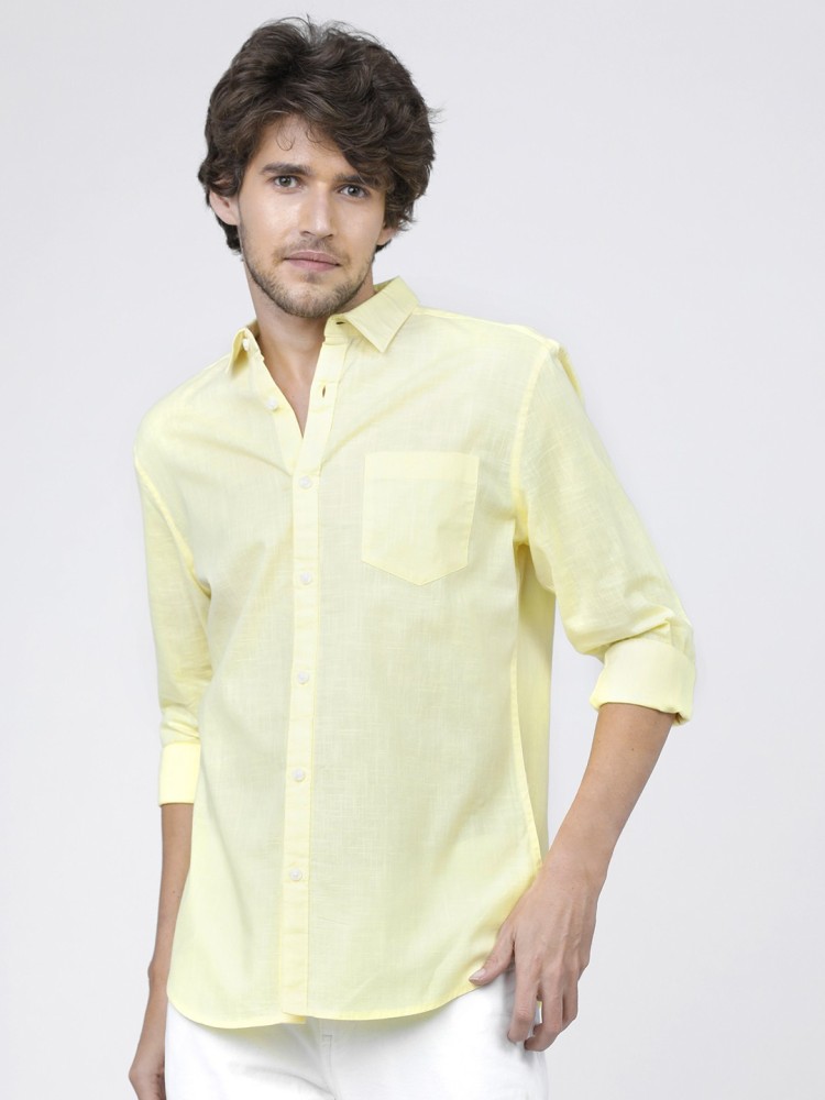 pastel yellow shirt mens