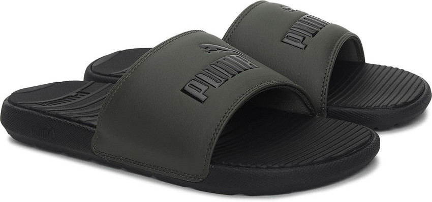 All black online slides men's