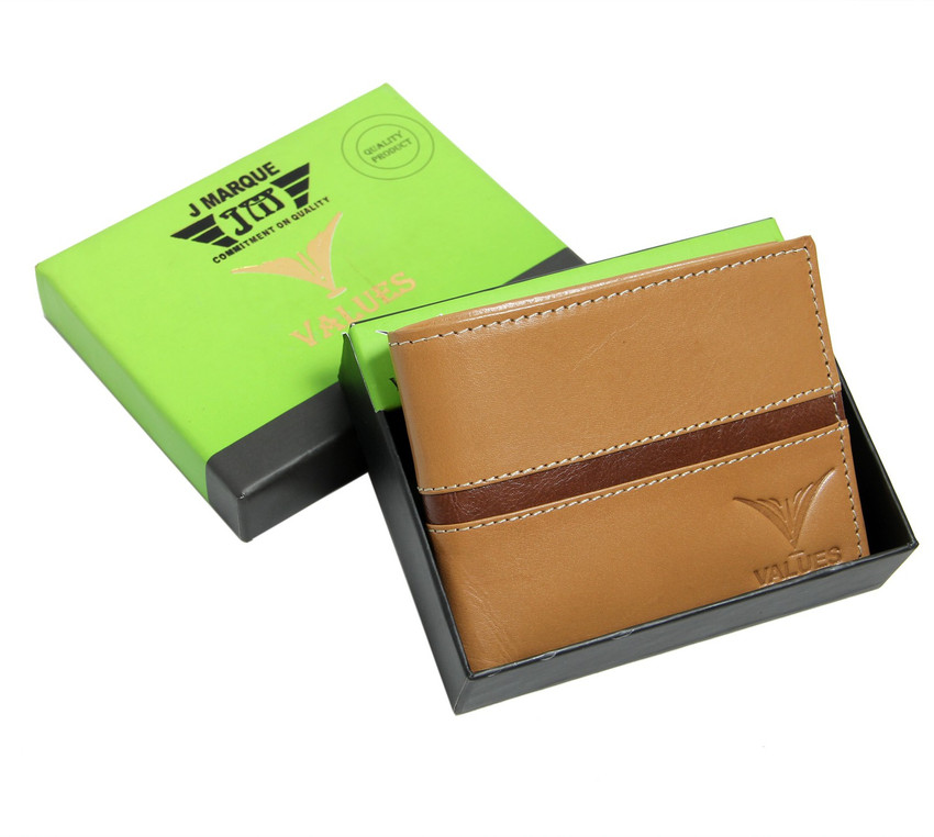J MARQUE Men Formal Tan Genuine Leather Wallet TAN Price in India Flipkart