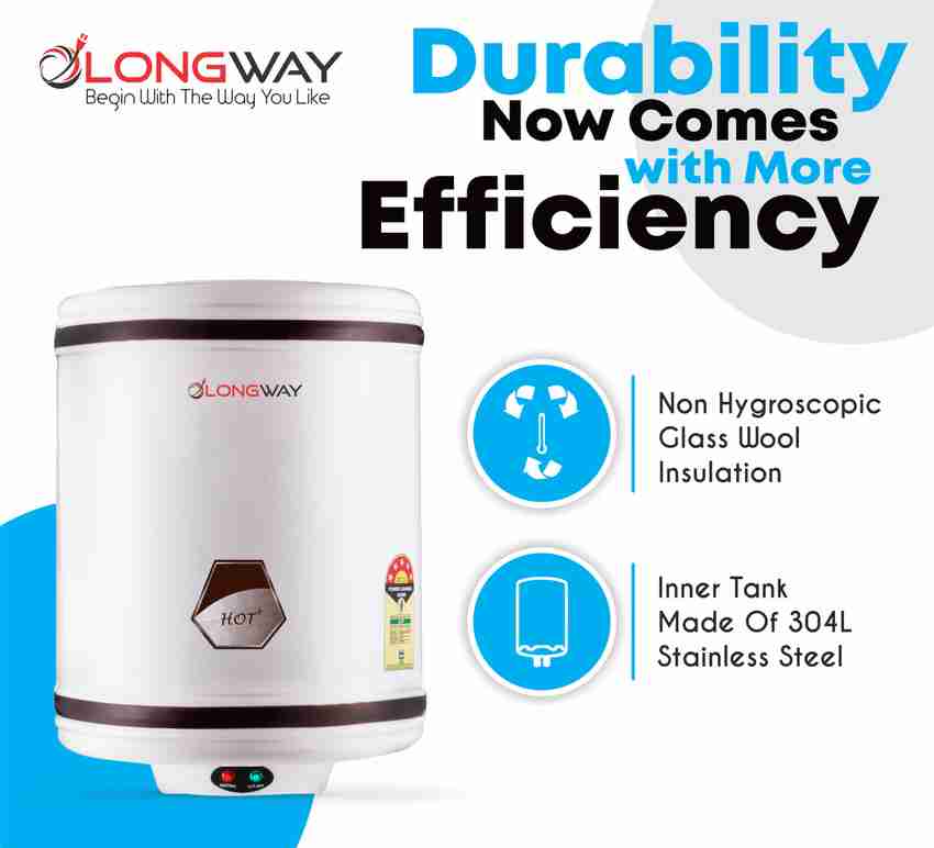 Longway 15 L Storage Water Geyser (HOT PLUS, Off-White) Price in India -  Buy Longway 15 L Storage Water Geyser (HOT PLUS, Off-White) online at  Flipkart.com