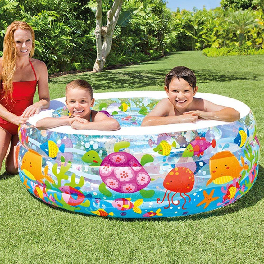 PISCINA Aquarium Swimming Pool Inflatable Bath Tubs for Kids Spa