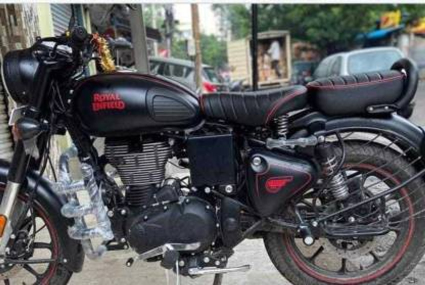 AHLMOTOR Split Black Seat Cover Front Rear For Royal Enfield