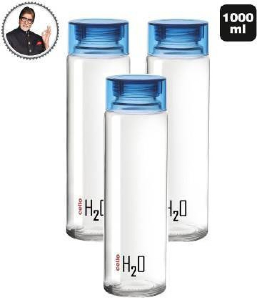 Buy Cello H2O Glass Fridge Water Bottle - Black Online at Best