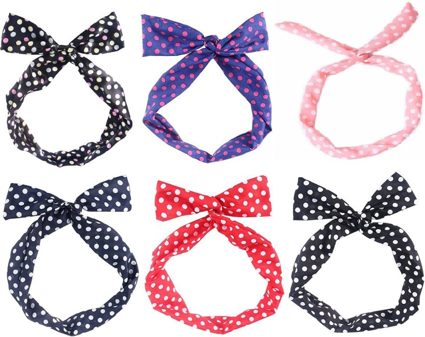 Bowknot Headband Black Knotted Bow Headbands for Women Bow Knot