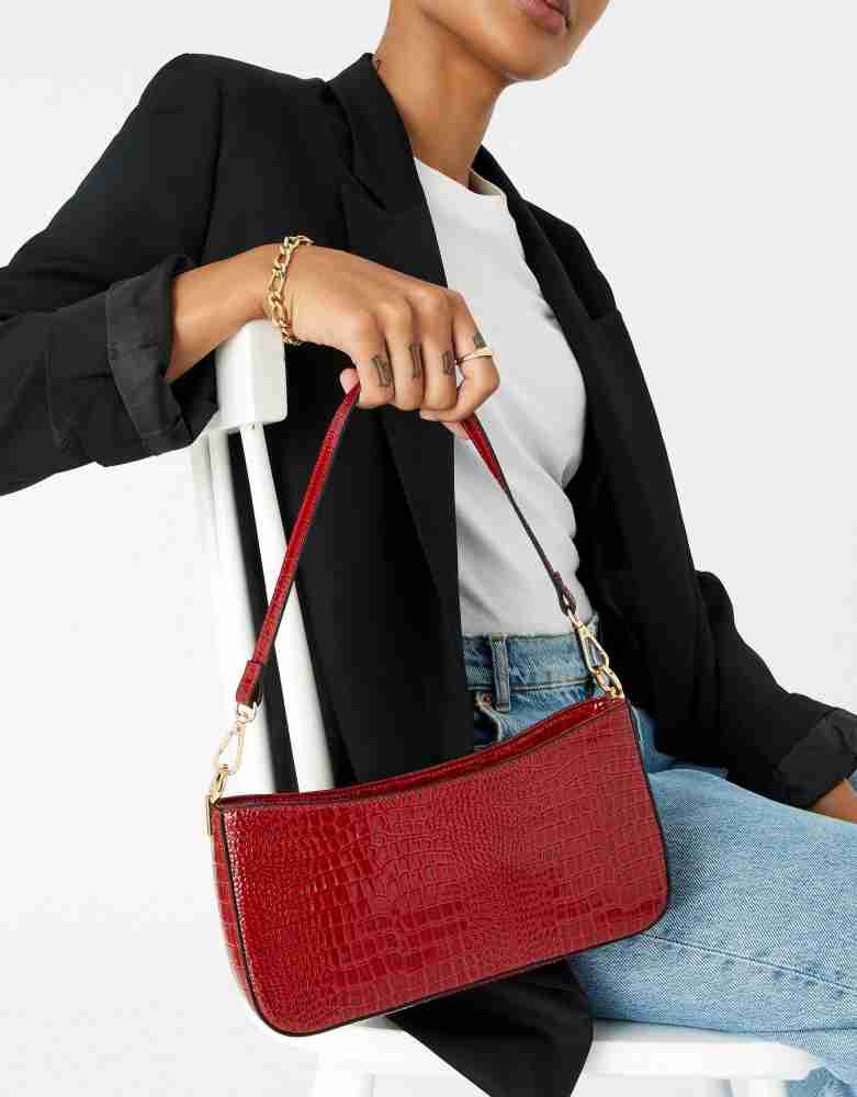 Buy Accessorize London Caroline Burgundy Patterned Satchel Bag for Women at  Redfynd