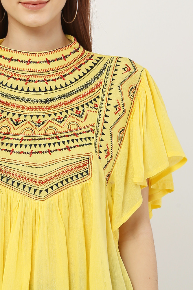 Club factory online yellow dress